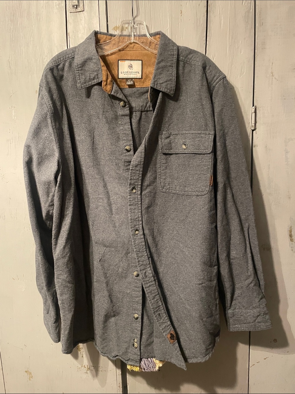 Legendary Whitetails Gray Lightweight Shirt Jacket with Chest Pocket